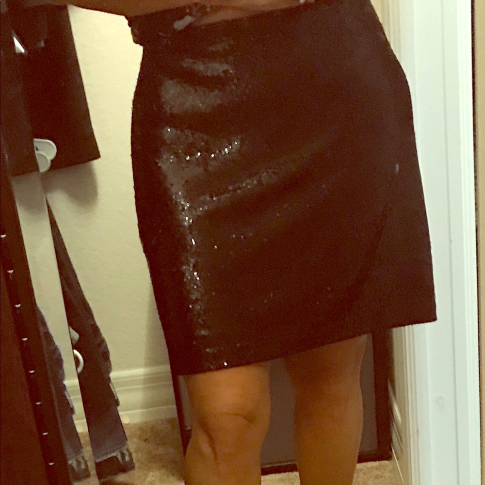 WHBM Black sequins skirt 16