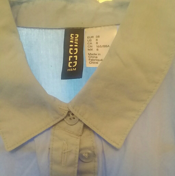 H&M Blue Ruffle Blouse  - Picture 2 of 3