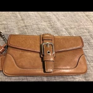 Well loved Coach wristlet Brown