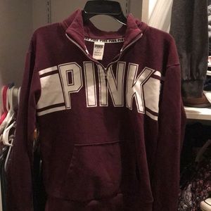 victoria secret half zip up sweatshirt