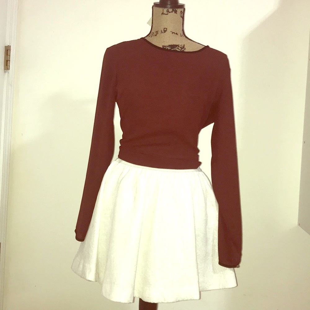 Burgundy Chiffon Top