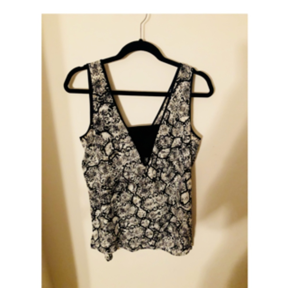 Black and White Print Top