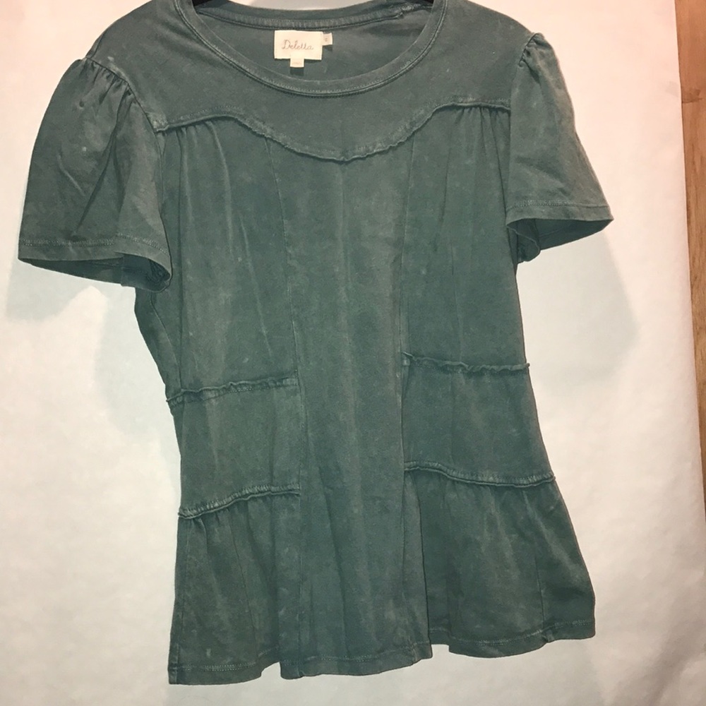 Anthropologie sea foam green top