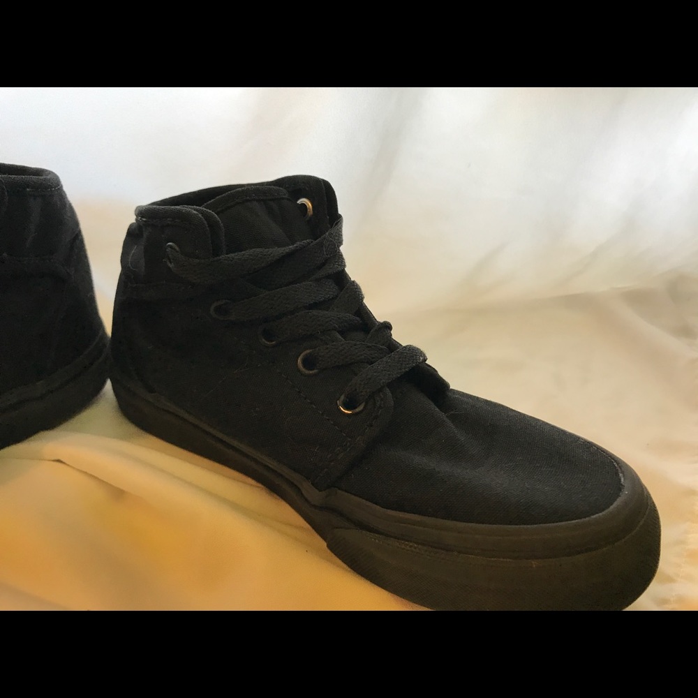 Boys (or girls) all black Vans high tops sz 2