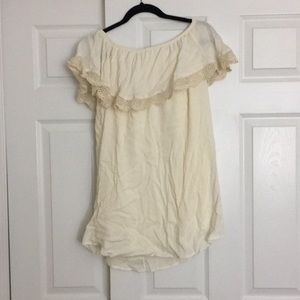 Off the shoulder white dress