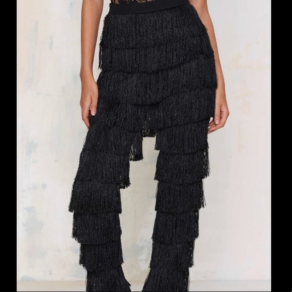 Nasty Gal Pants - High gear fringe pants