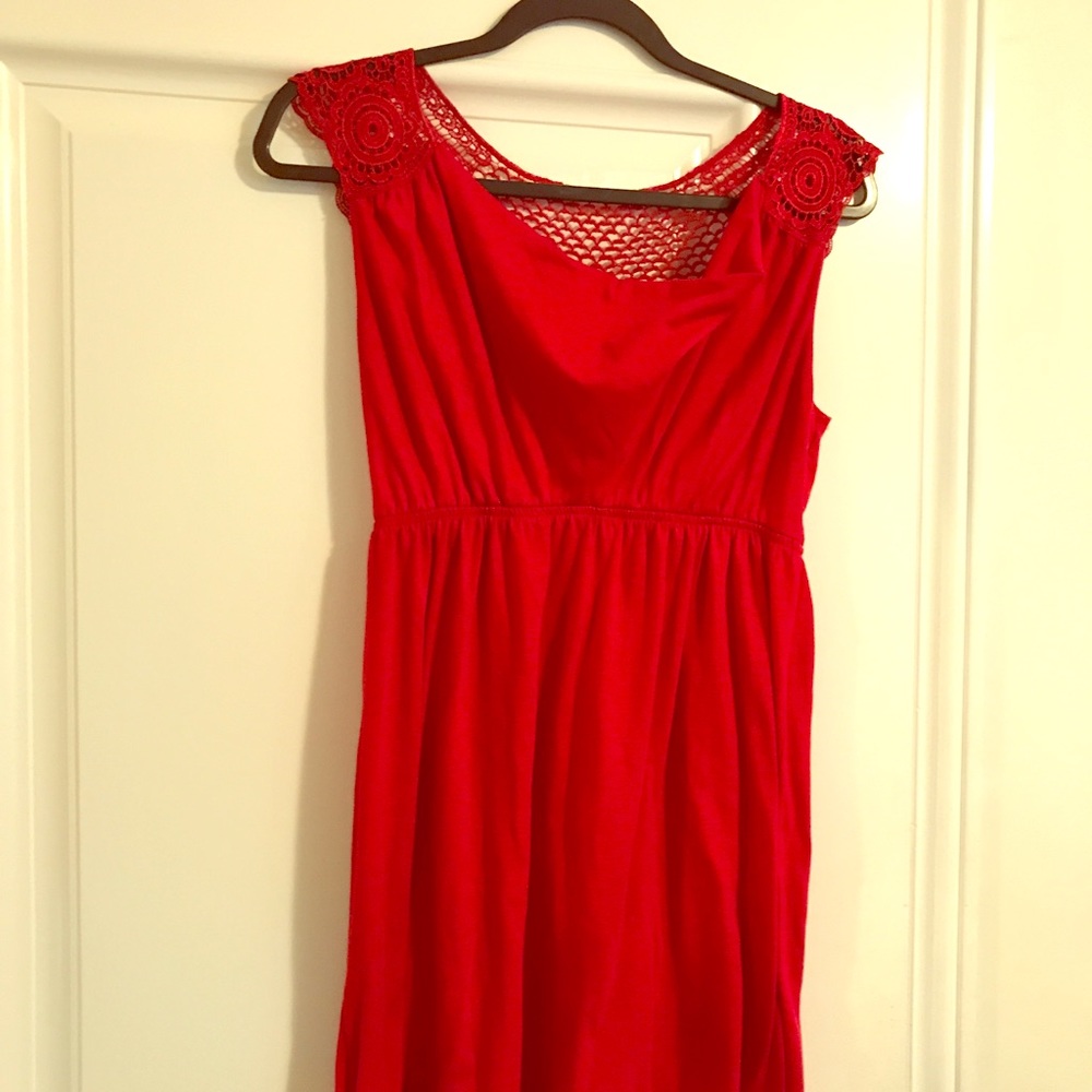 Flattering loose Red dress