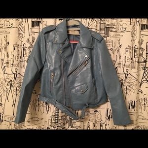 Zara Basic Vegan Leather Biker Jacket