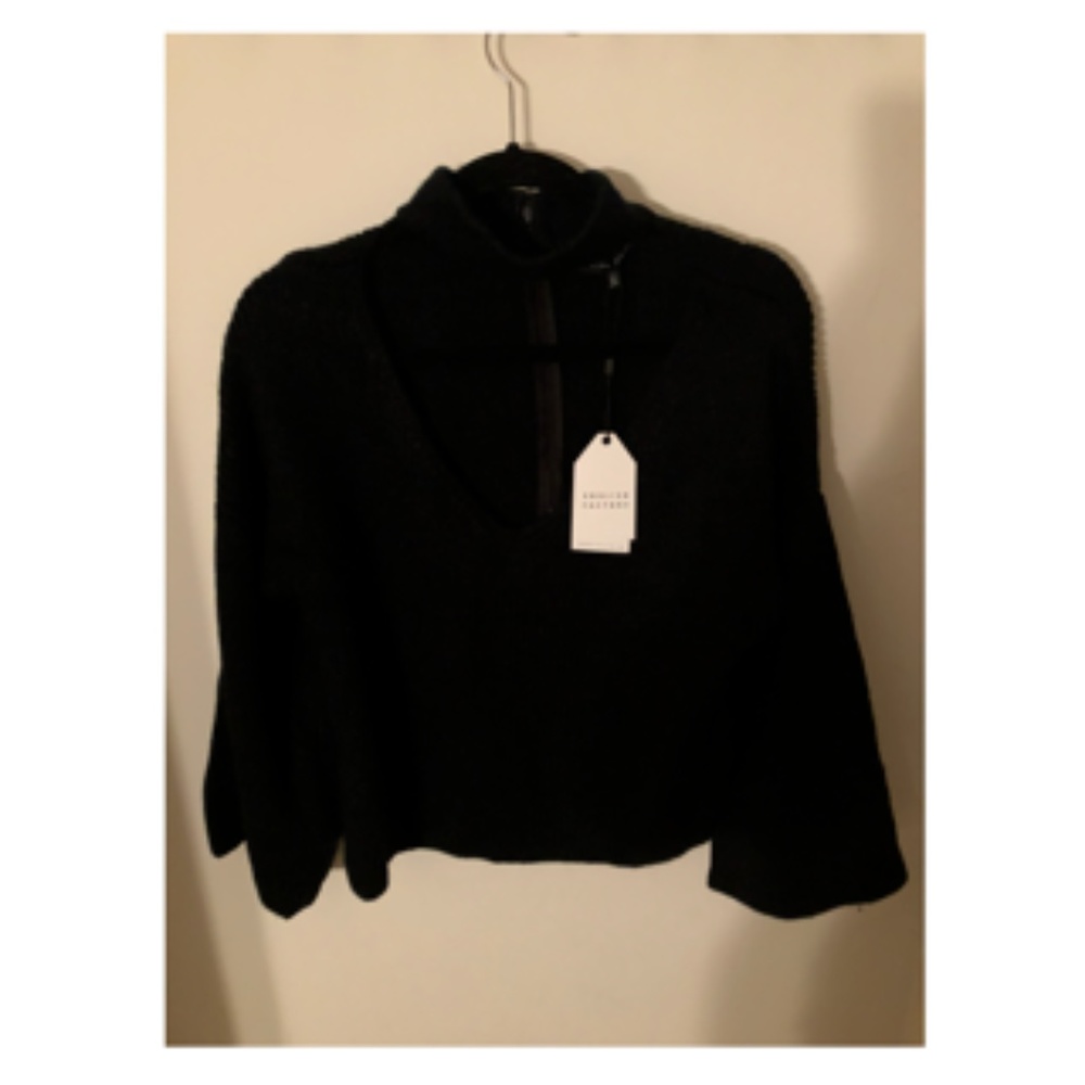 Brand New Black Choker Sweater
