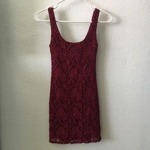 Burgundy dress
