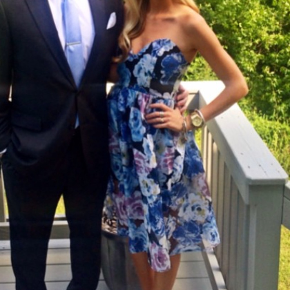Strapless flower dress
