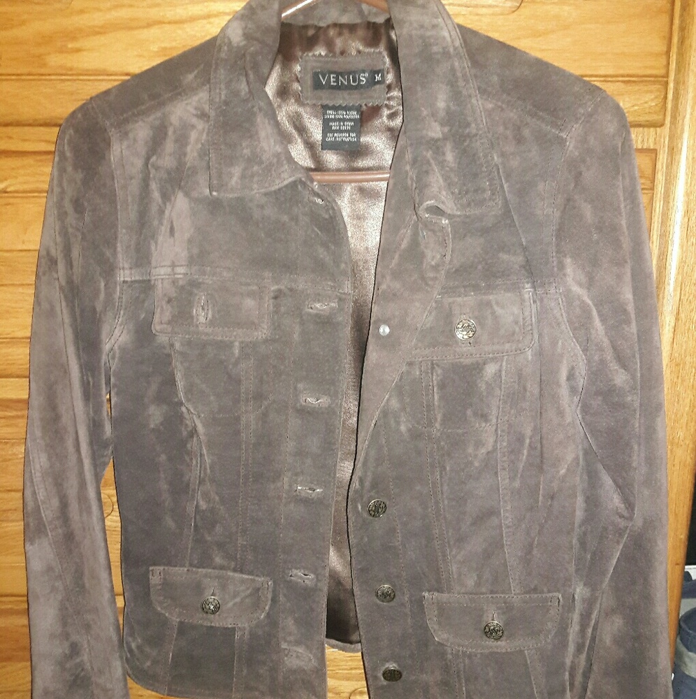 **DONATED**Venus, Brown Suede Jacket, M