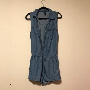 Forever 21 denim romper!