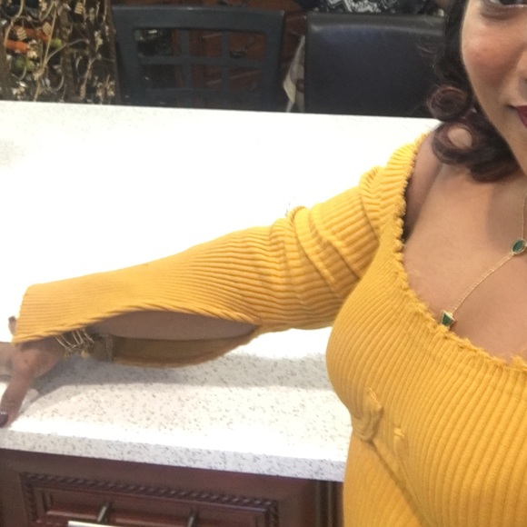 Off Shoulder Ribbed Dress - Picture 2 of 2