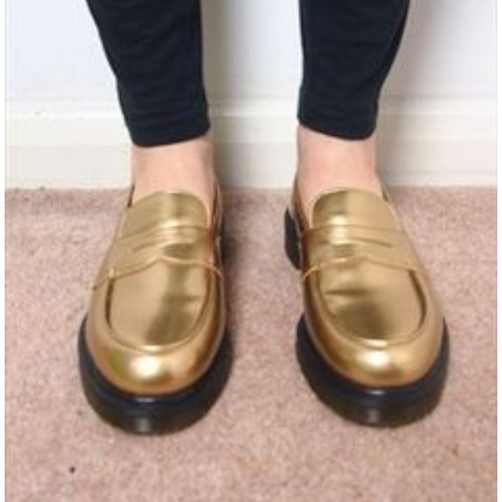 Metallic gold dr martens