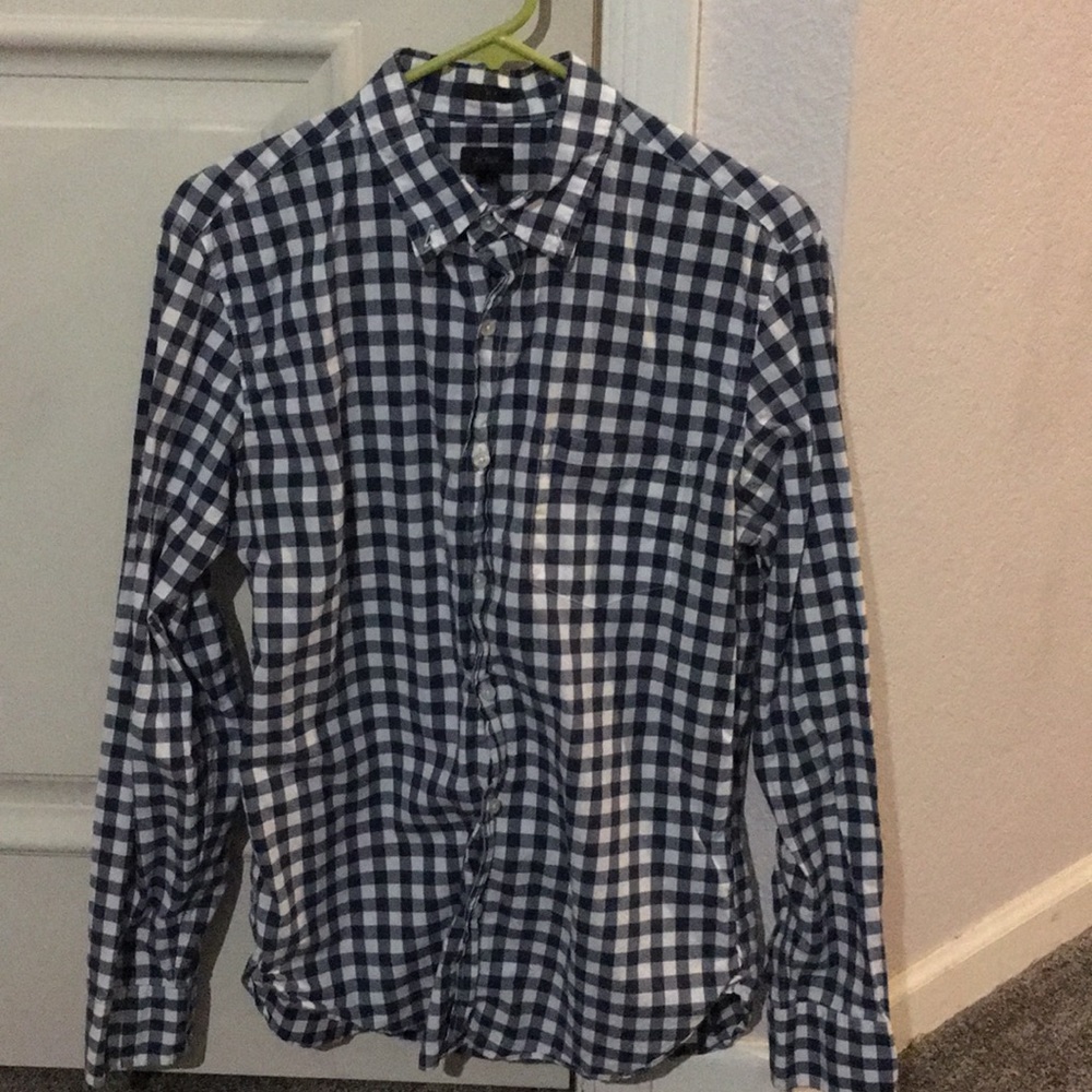 JCrew Gingham Button Up