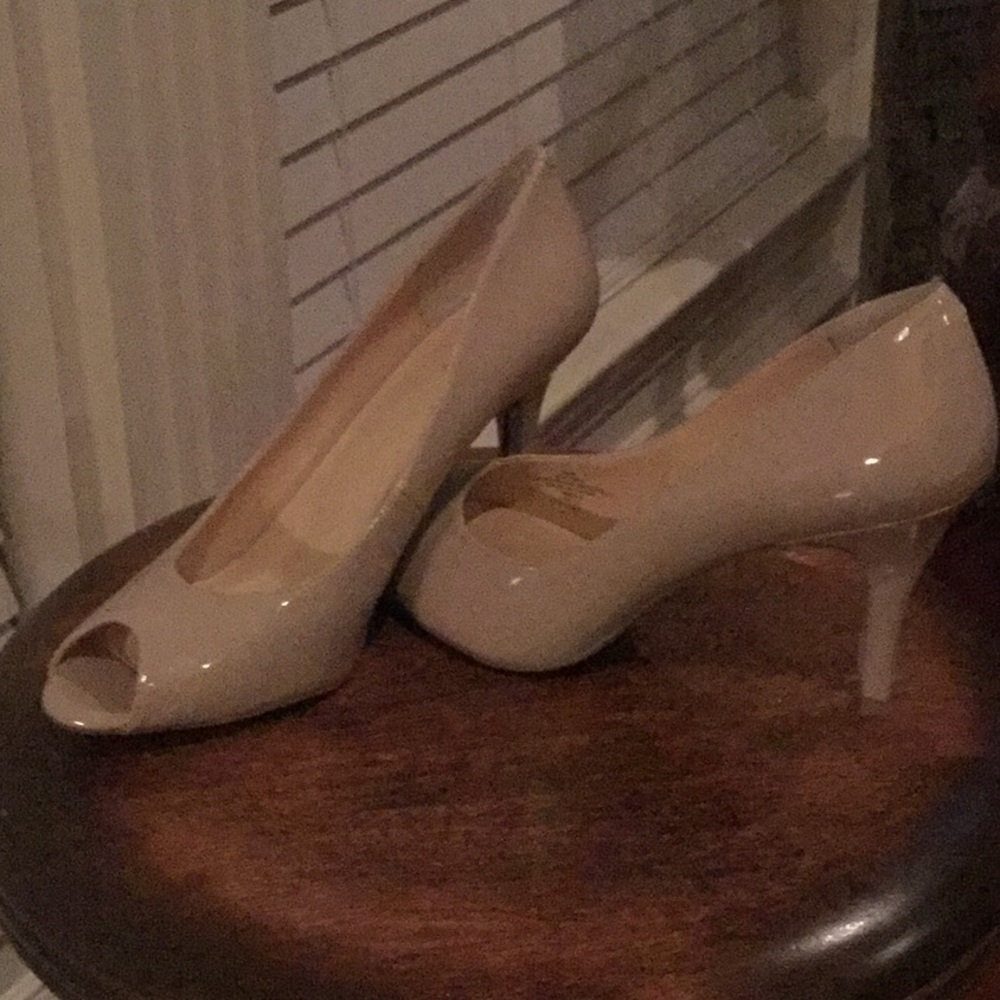 Nude Peep Toe Pumps