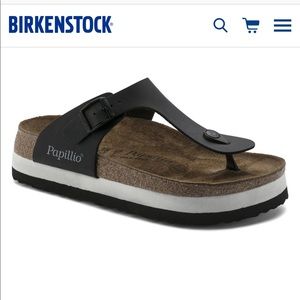 Birkenstock Papillio Gizeh Platform sandals.