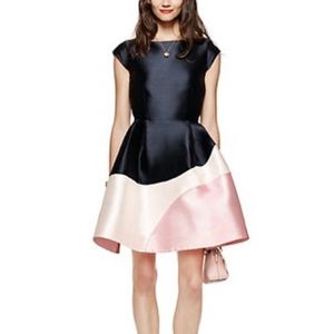 Kate spade colorblock fit and flare dress