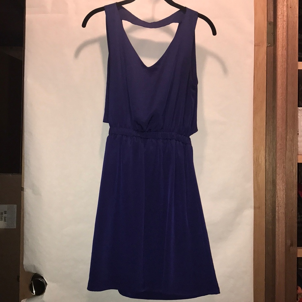 Francesca's blue dress with back details