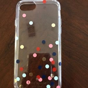 Clear & Polka dot iPhone 7 case by Kate Spade