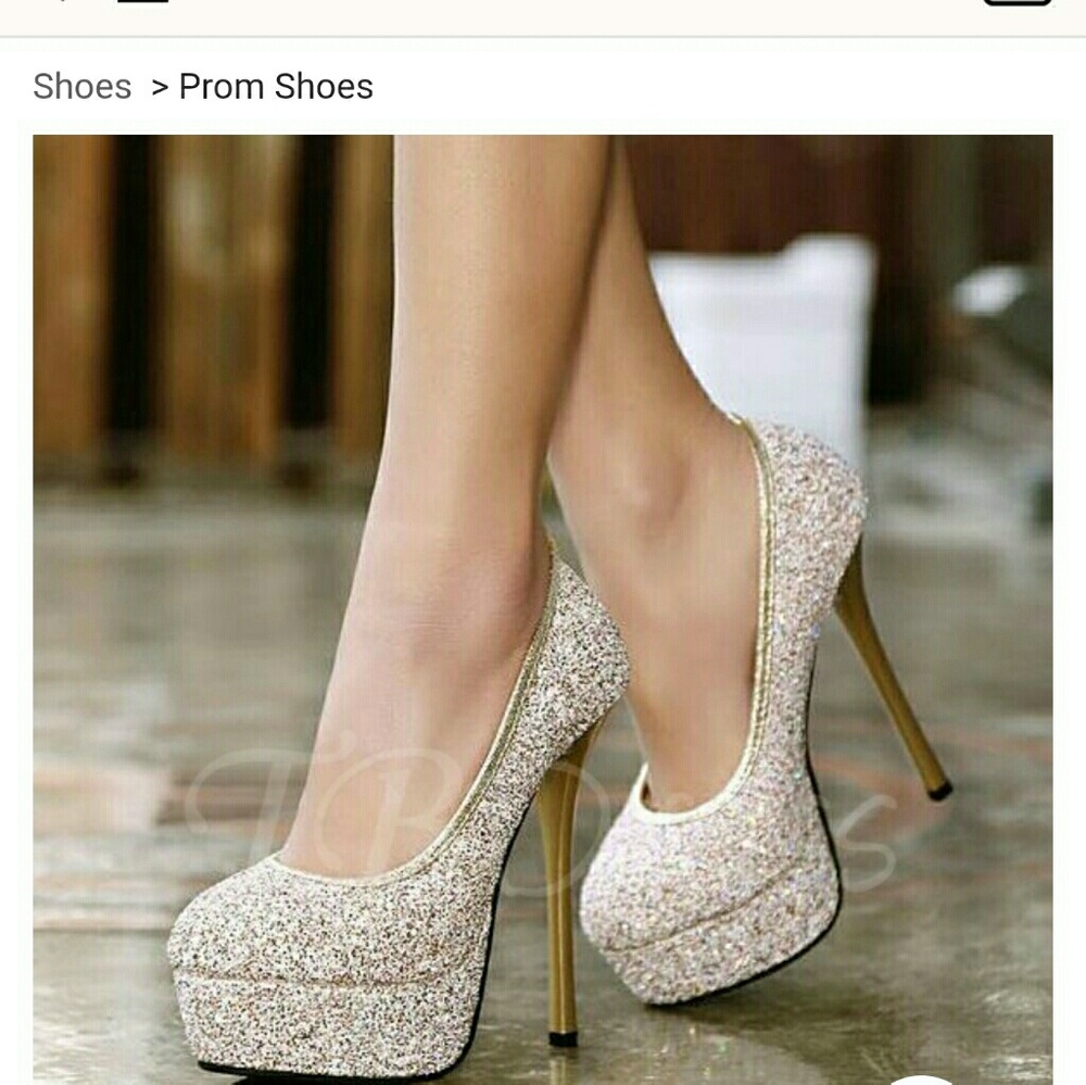 Glittery pumps size 8