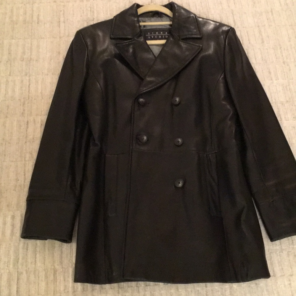 Leather coat