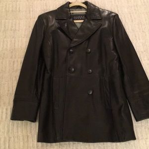 Leather coat
