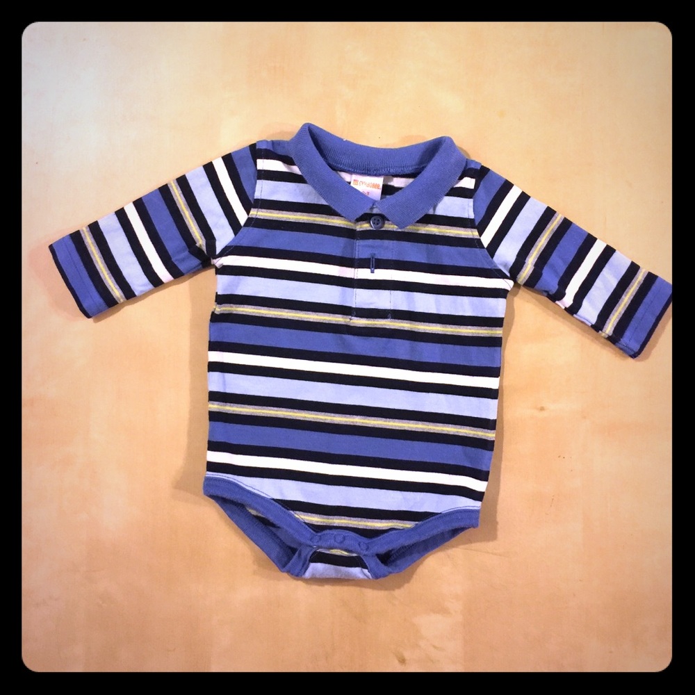 Baby boy onsie polo shirt.