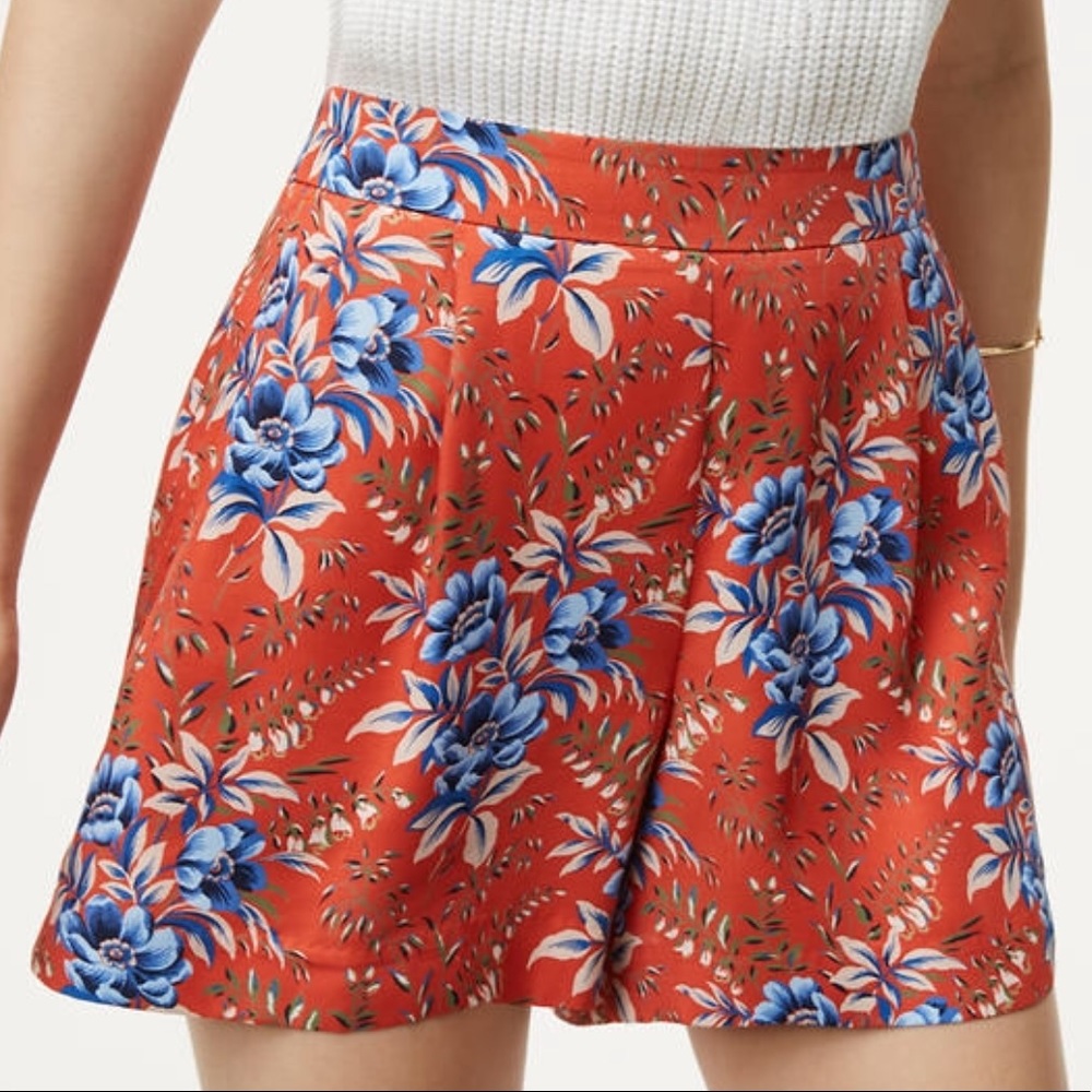 LOFT FLORAL HIGH WAISTED SHORTS