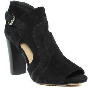Vince Camuto VC Conley Buckle Open Toe Bootie