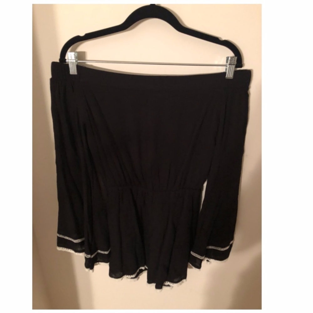 Brand NewOff the Shoulder Black Long Sleeve Romper