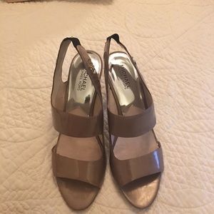 Michael Kors Rochelle Open Toe Patent Sling Back