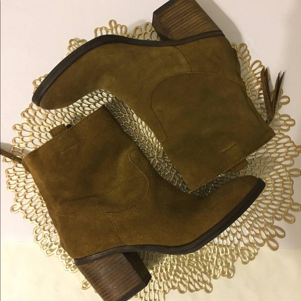 Sam Edelman Brown Suede Heeled boots (S4)