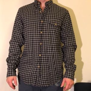 NWOT J.crew black/grey checked flannel button down