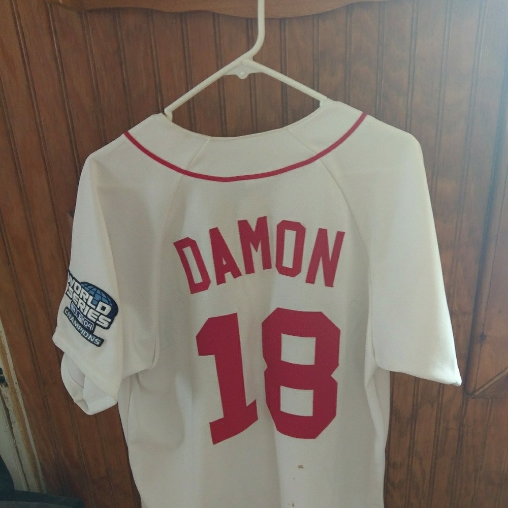 Johnny Damon 2004 World Series Jersey w/ logo