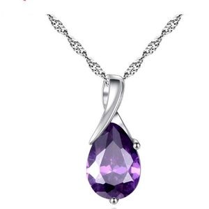 Amythest Pendant Necklace