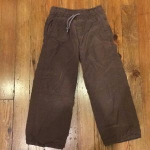 Boys Fleece lined brown pants - Gymboree size 4