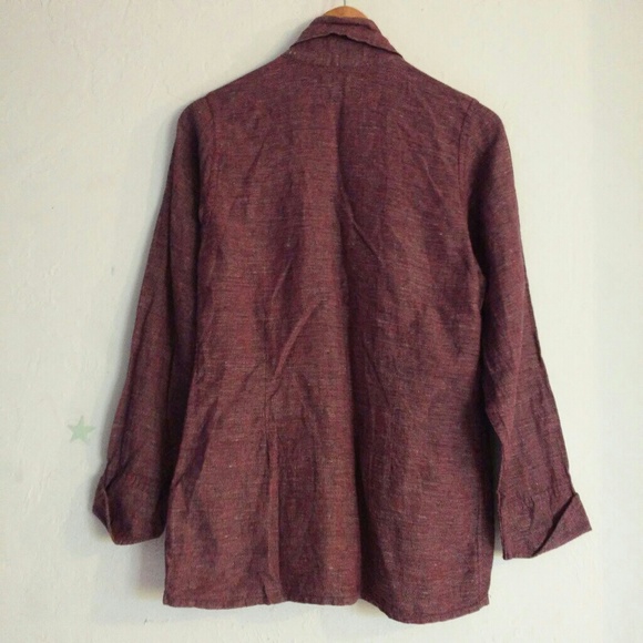 Flax Jeanne Engelhart dark red jacket - Picture 2 of 6