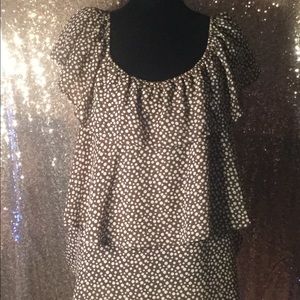 Polka Dot Ruffle Top