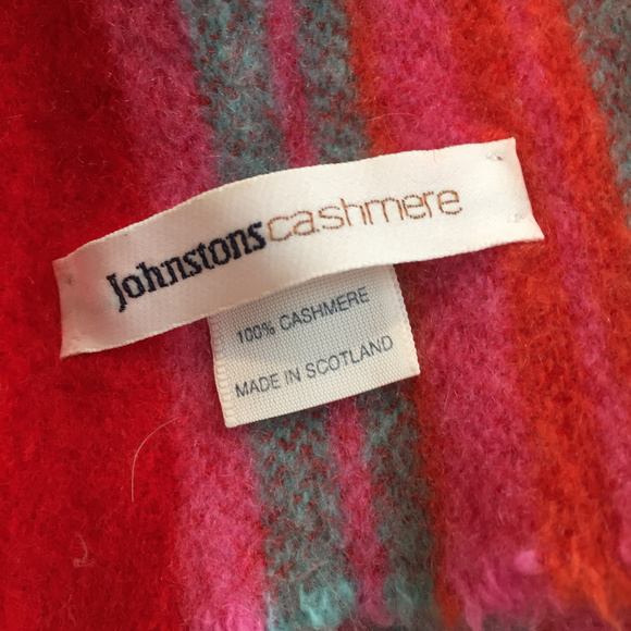Johnstons Cashmere 100% Cashmere Striped Scarf - Picture 3 of 3