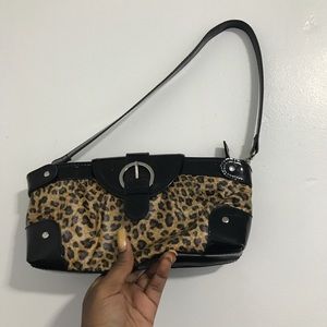 Nine West leopard clutch / shoulder bag