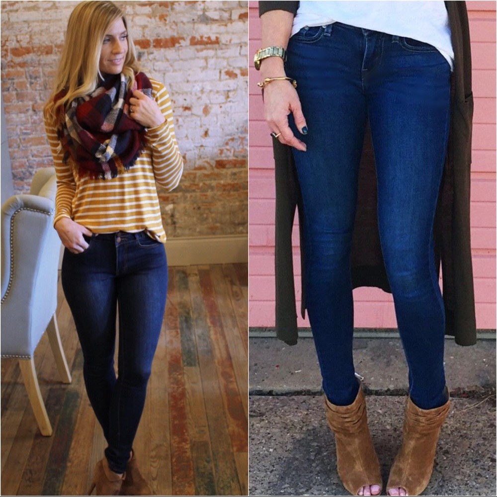 Denim mid-rise skinny Jean - Picture 1 of 5