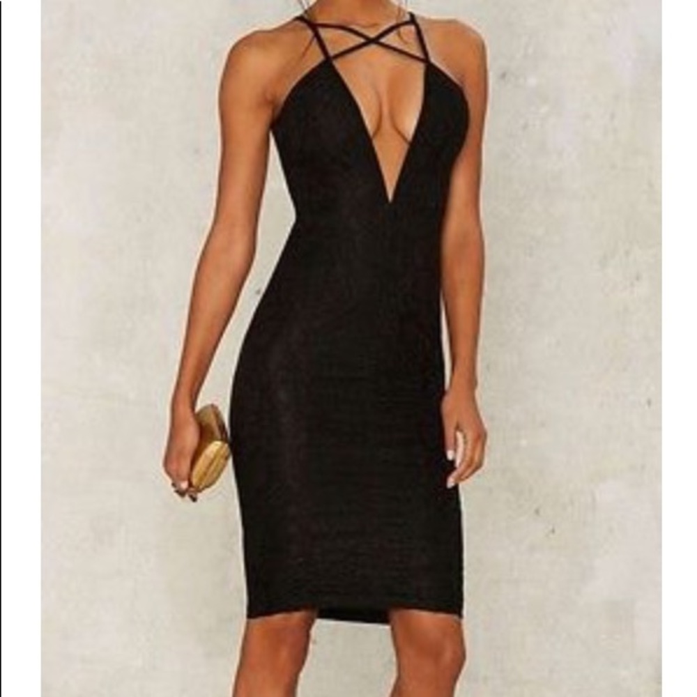 Nasty Gal Rare London Black Mini Dress