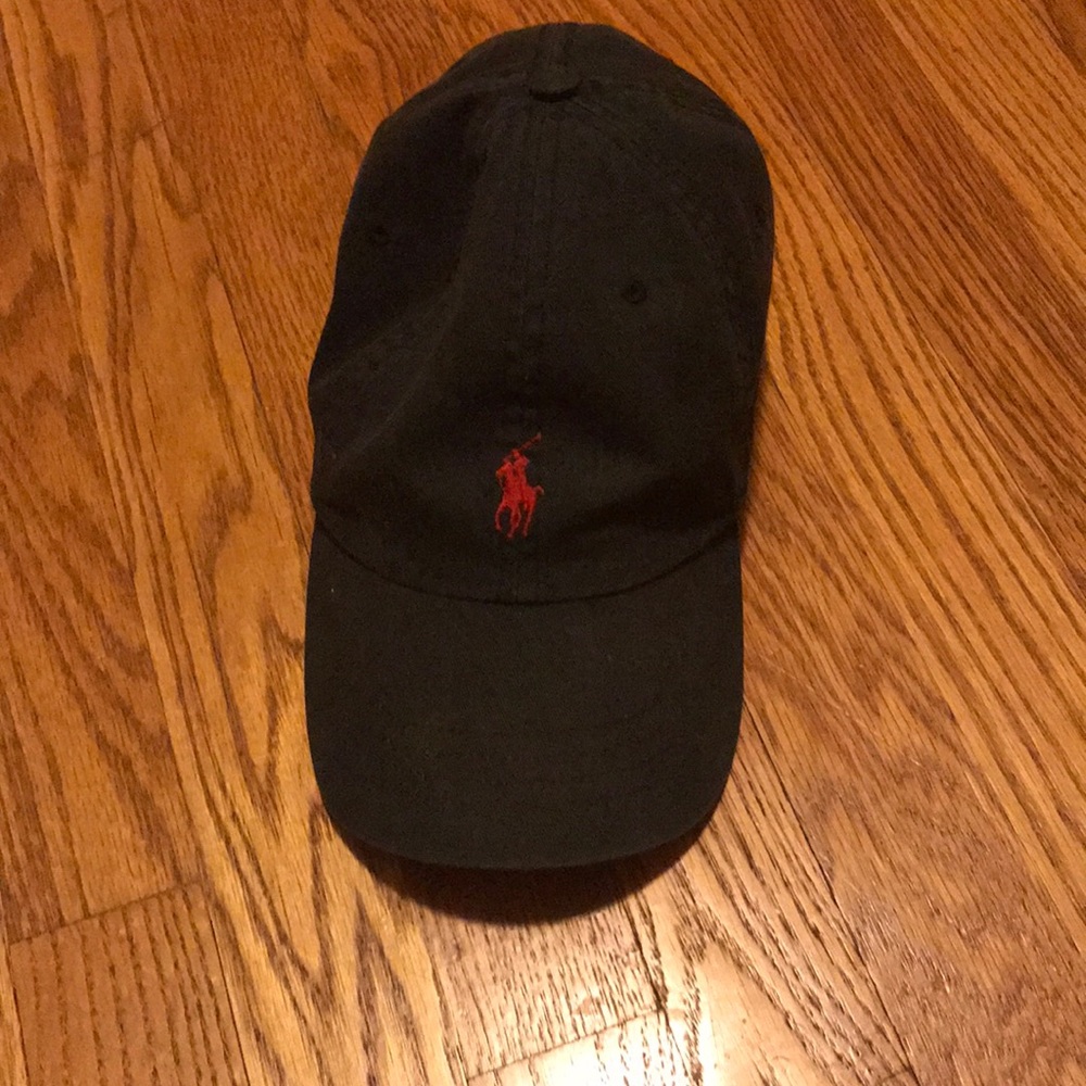 Black polo hat