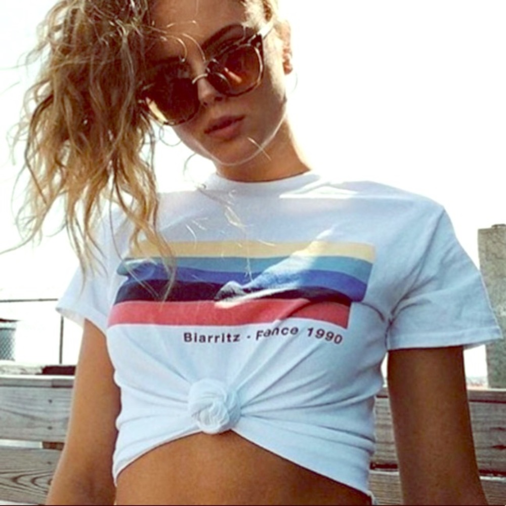 Rare Brandy Melville Rainbow Top