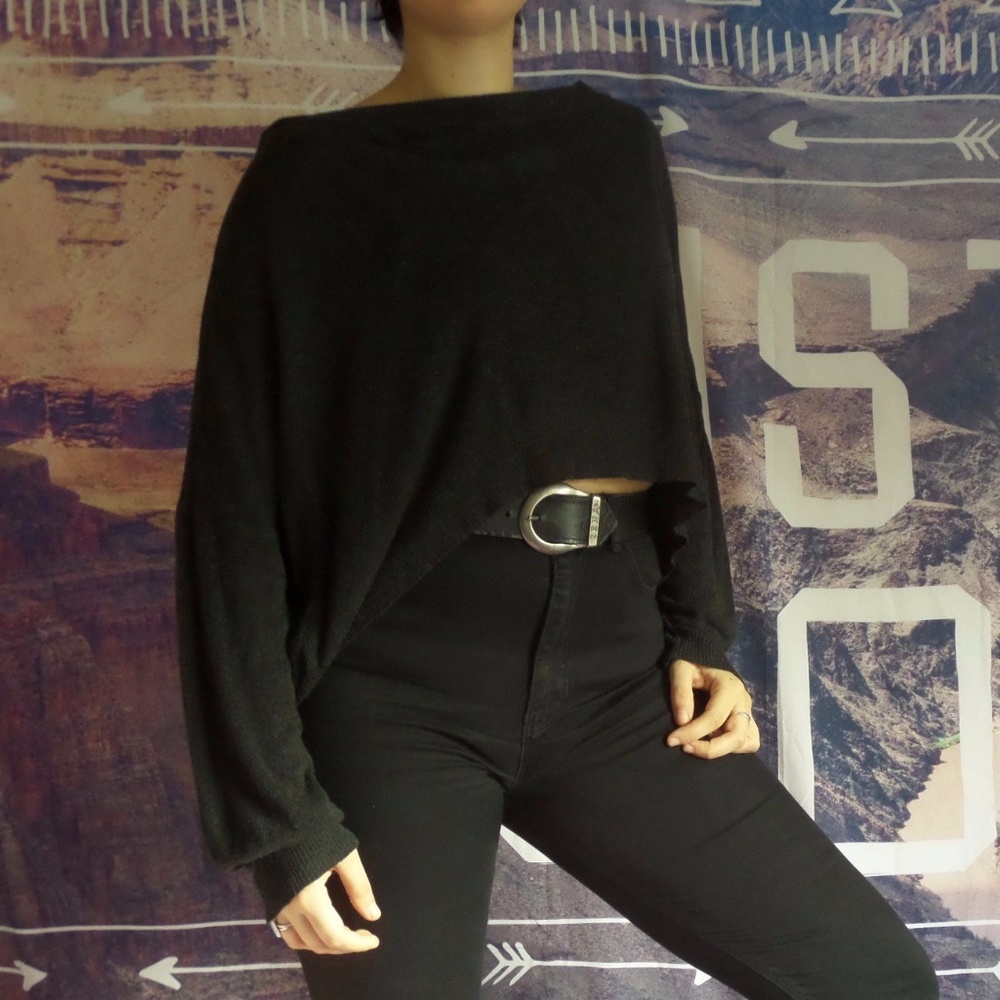 Black High Low Ultra Comfy Sweater