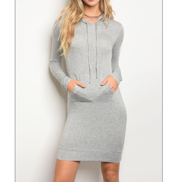 Last 1! 🌟Gray Sweatshirt Dress - Picture 2 of 2