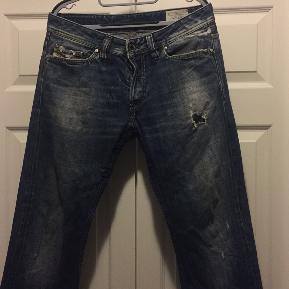 Diesel men’s jeans 32 W the length is cut to 30