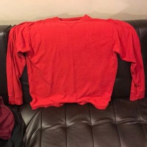 Red Thermal Long Sleeve Shirt